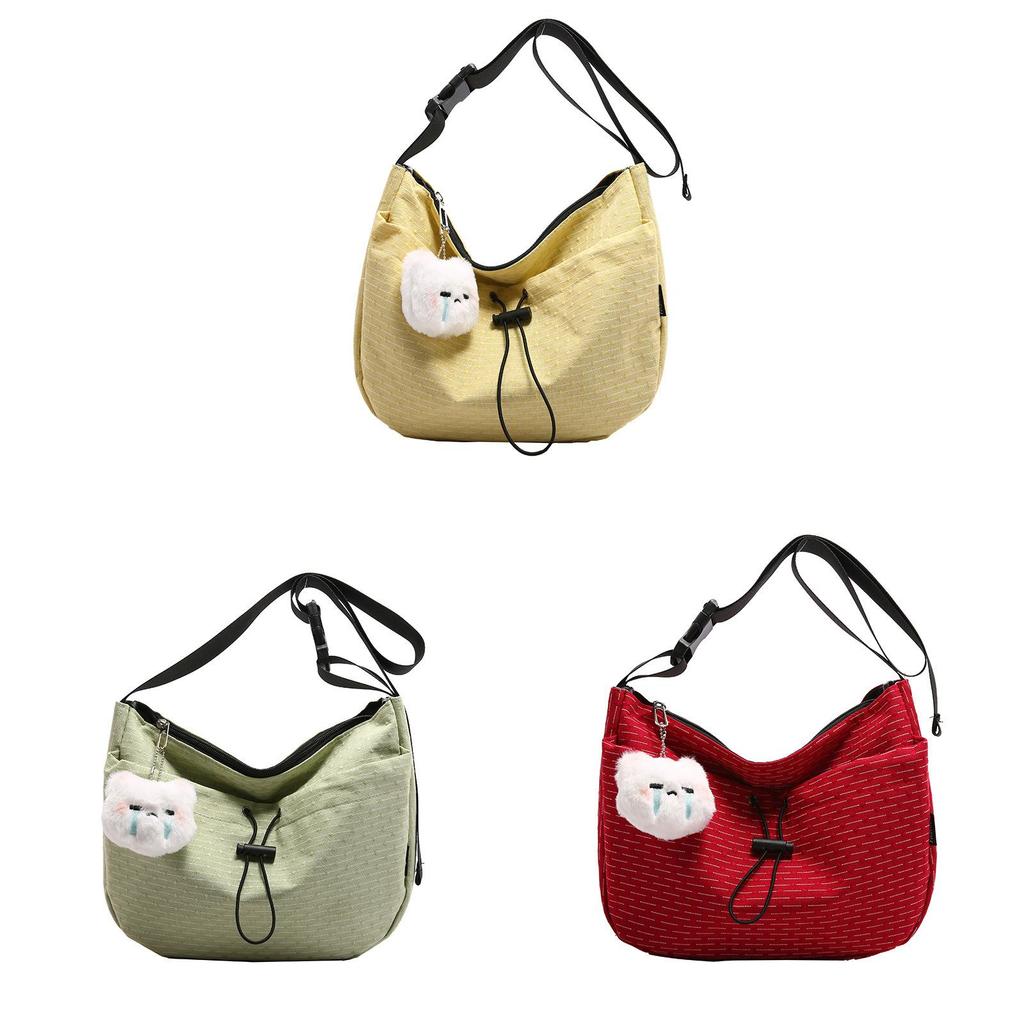 Nylon Large Capacity Water Dumpling Shape Shoulder Bag For Daily Use