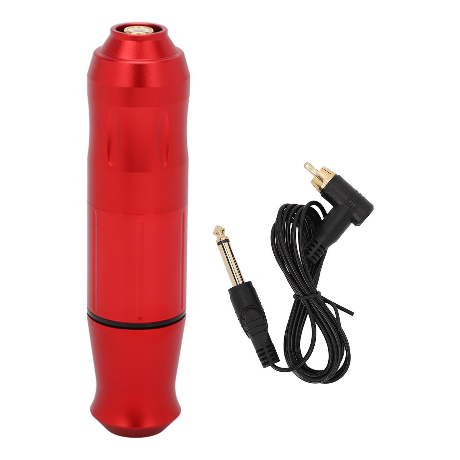 Stylo de tatouage à cartouches rotatives, compatible avec l'alliage d'aluminium, machine à tatouer à grande vitesse et à torsion plus forte rouge