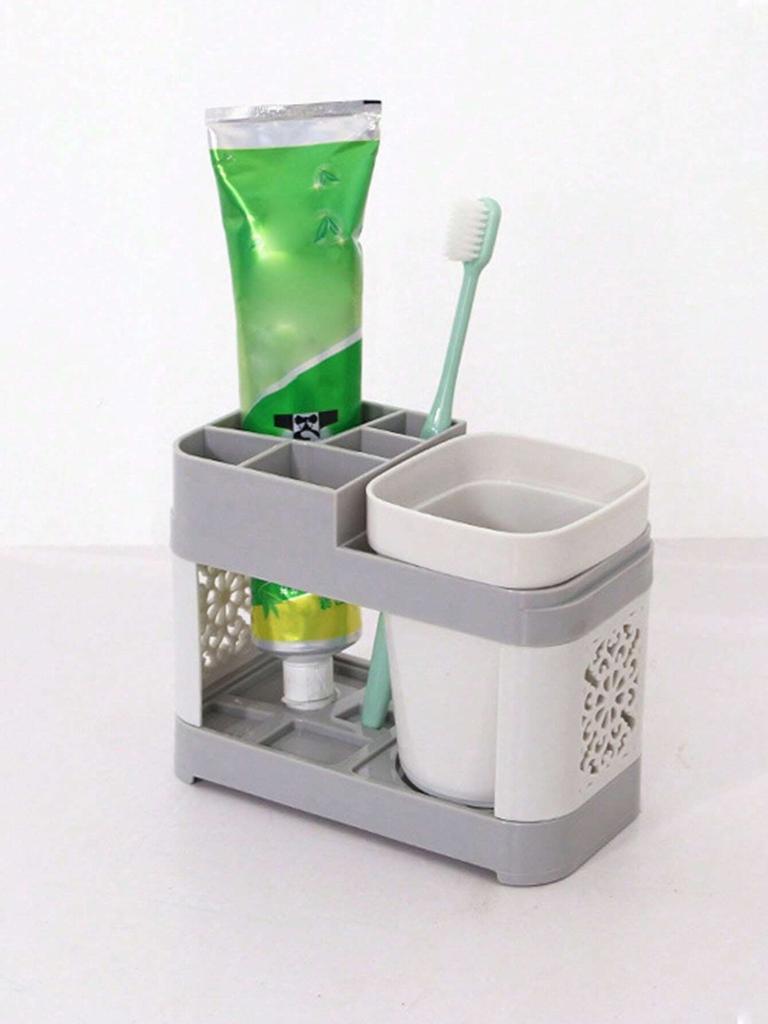Toothbrush Holder With Gargle Cups Set, Creative Couple Home Bathroom Toothbrush Rack Cup Holder