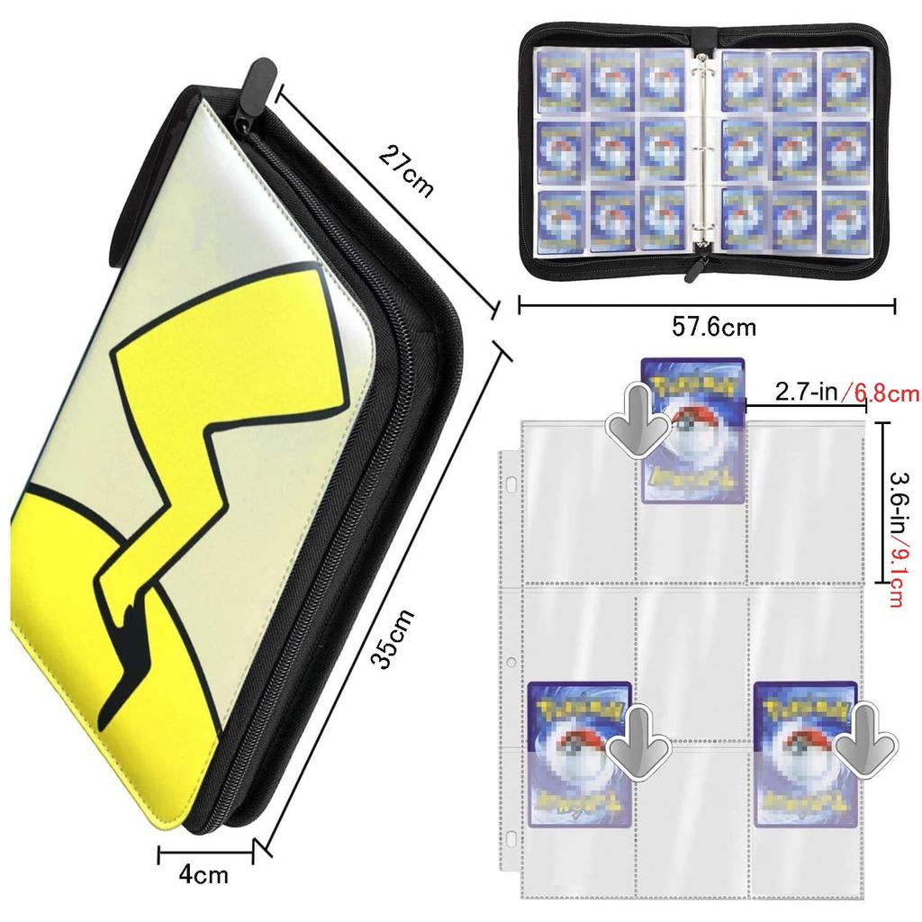 Card Collection Card Collection 9 Pocket 50 Holds 900 Large PU Card Card Trading Card Suitable for Star Card Game File, Binder, File, Sheet, Pages,