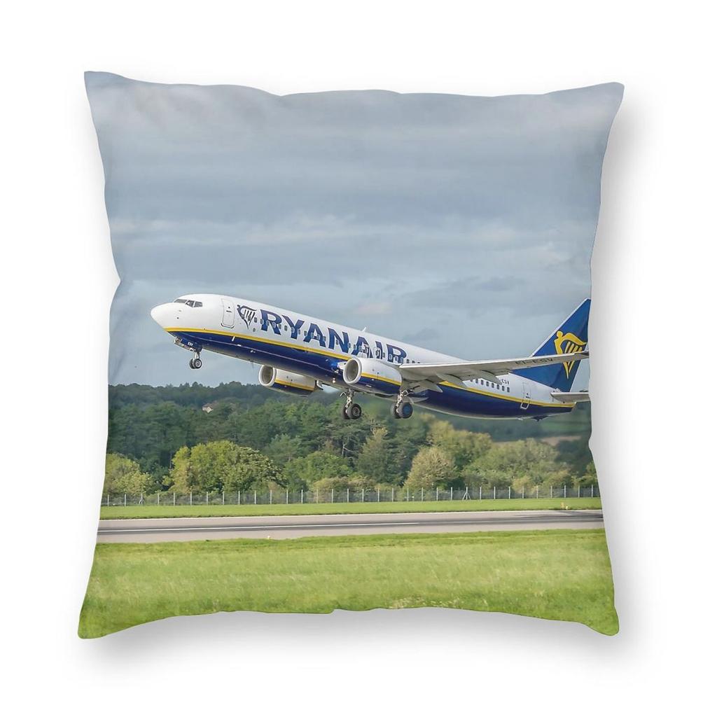 Ryanair Boeing as Square Pillowcase Polyester Linen Velvet Creative Zip Decorative Home Cushion Case Wholesale