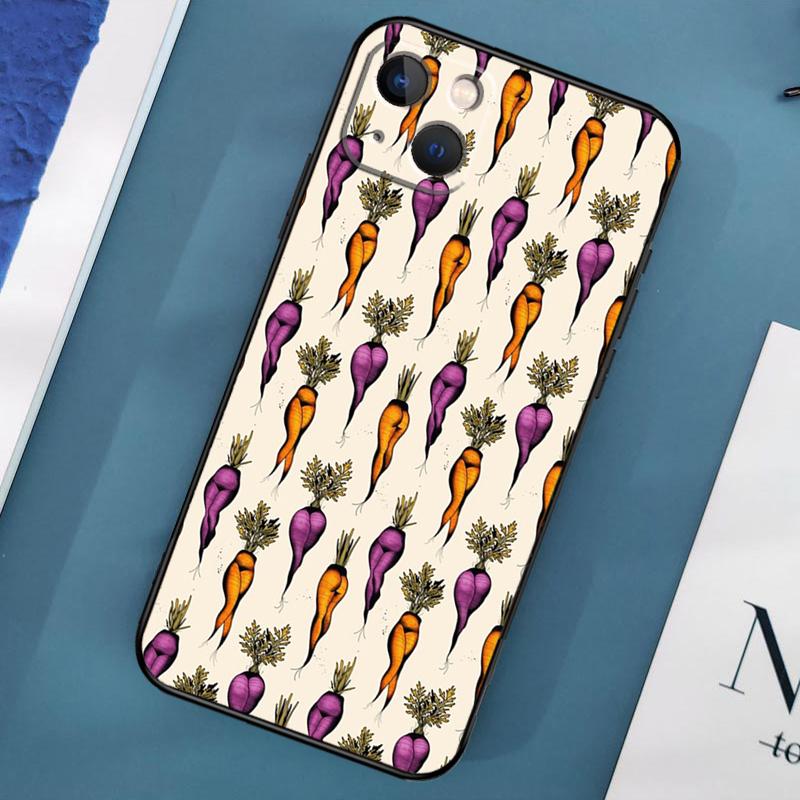 Carrot Vegetable Food Case For iPhone 15 11 12 13 14 Pro Max 12 13 Mini X XS Max XR 7 8 Plus SE 2020 Cover Coque