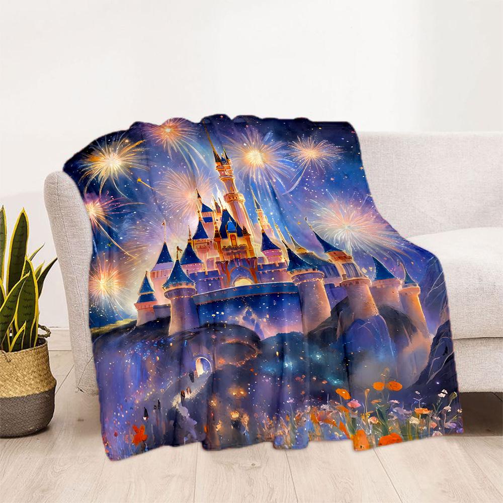Castle In The Stars Flannel Blanket-Soft and Suitable for Sofas,Beds,Offices,Travel,All Seasons,Great Gift for Holidays and Birthdays.