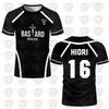Blue Lock Anime Shirt Schwarz und Weiß Trikot Herren Fußball T-Shirt Kaiser Isagi Training Atmungsaktiv Sport Herren T-Shirt