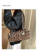 Women's Large Capacity Leopard Print Crossbody Tote - New 2025 Autumn/Winter Casual Fashion Commute Shoulder Bag.