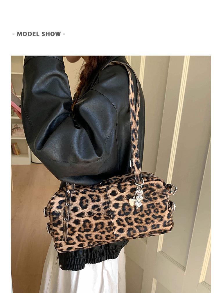 Women's Large Capacity Leopard Print Crossbody Tote - New 2025 Autumn/Winter Casual Fashion Commute Shoulder Bag.