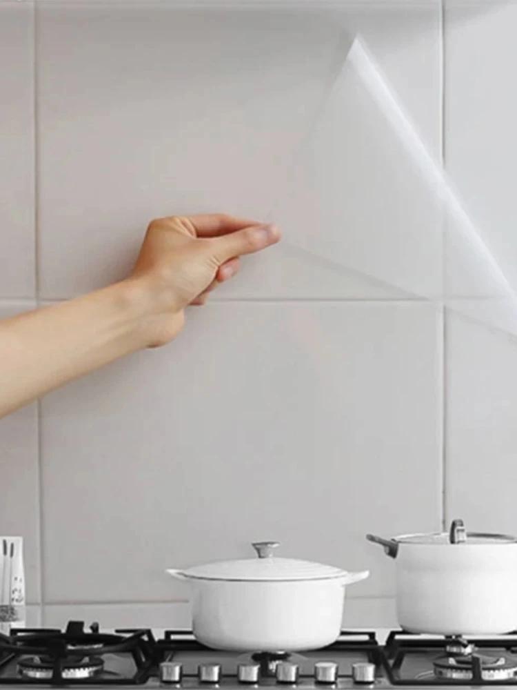 High Temperature and Oil Resistant Stickers Home Stove Tile Wall Stickers Kitchen Wallpaper Oil Paper Fume Stickers