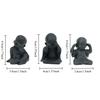 Three-Piece Zen Three Nonnes Statue Set, 3D Printed Zen Little Monks, Three Little Monks Who Don'T Listen, Don'T Look, Don'T Speak, Creative Bu