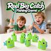 2 Player Telescoping Fish Catch Game Stretchable Fishing Battle Toy Boost Hand-Eye Coordination Family Interactive Social Play