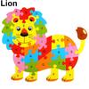 Fashion Wooden Animal Alphabet Lettter Puzzle Kids Educational Developmental Toy