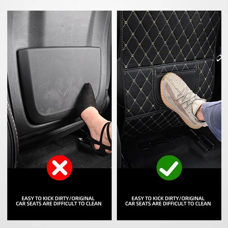 New PU Leather Car Anti-Kick Mats Auto Seat Back Protector Cover For BMW MINI WORKS One Cooper JCW R60 R59 R58 R57 R56 R55 F55
