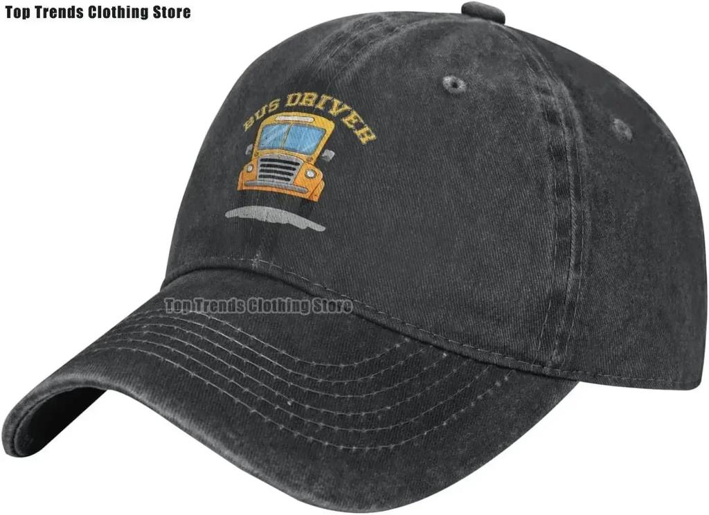 Vintage Baseball Cap Bus Driver School Bus Trucker Hats Adjustable Dad Cap Gifts
