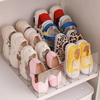 1Pcs 4 compartments transparent shoe rack, acrylic shoe storage rack, no need for electricity, suitable for various room types