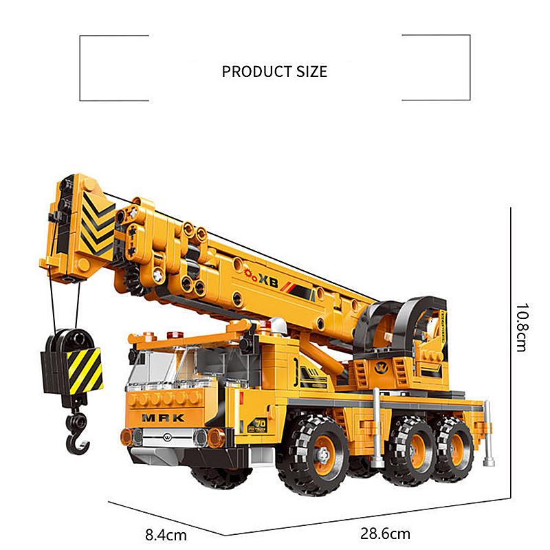 City Technical MOC WheelLoader Car Heavy Mining Truck Crane Building Blocks DIY Engineering Excavator Bricks Toy For Children
