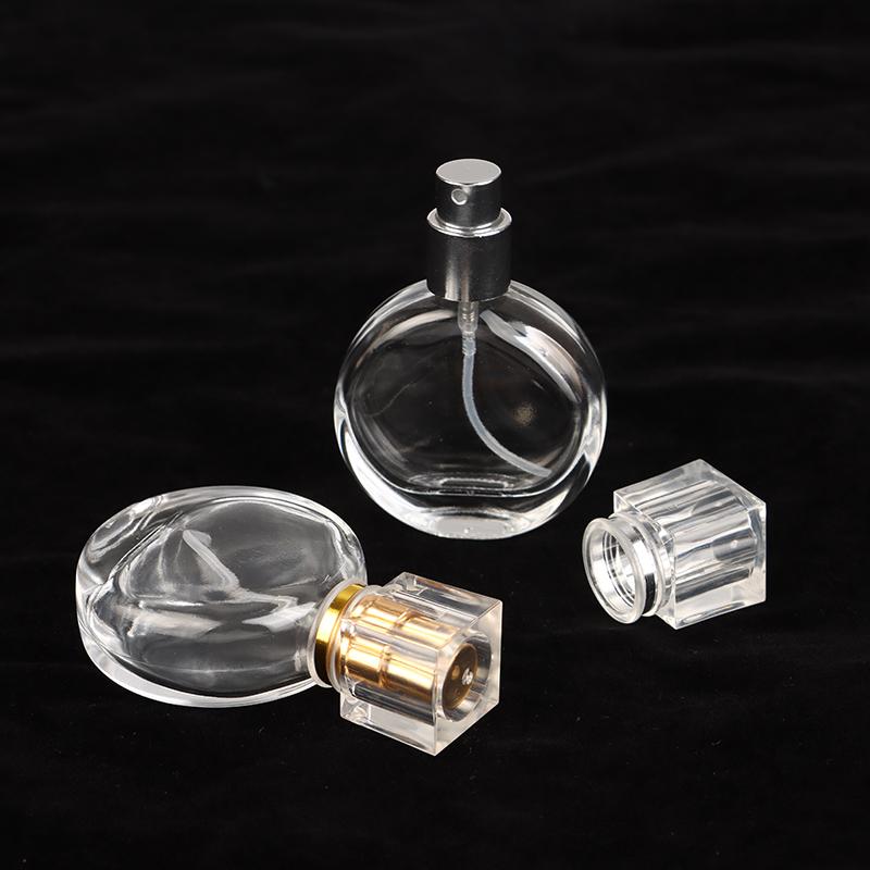 25Ml Glass Perfume Bottle Transparent Mist Spray Bottle Empty Perfume Vial Cosmetic Container For Travel