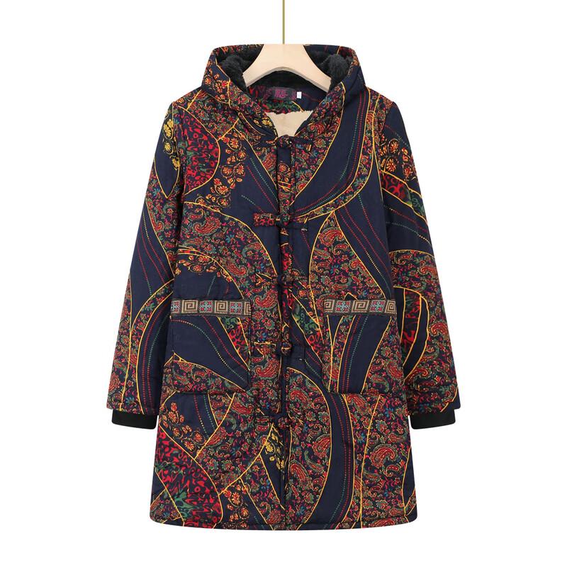 Yalu Women's Plus Size Hooded Fleece-Lined Winter Coat