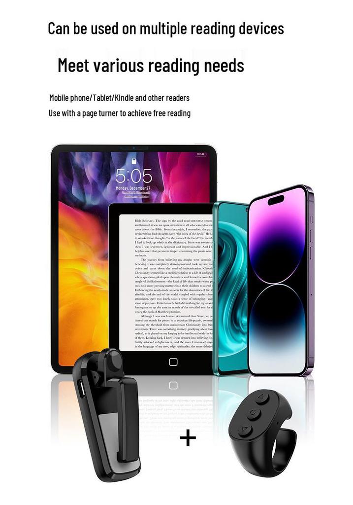 2025 Popular Smart Wireless Page Turner for Kindle & Other Reading Devices