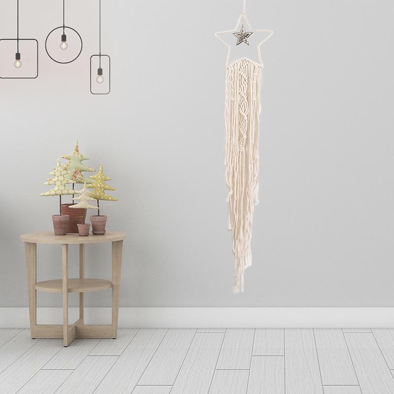 Hand-woven Tapestry Moon Dreamcatcher Scandinavian Tapestry Birthday Gift Wall Decoration Home Hanging Decoration