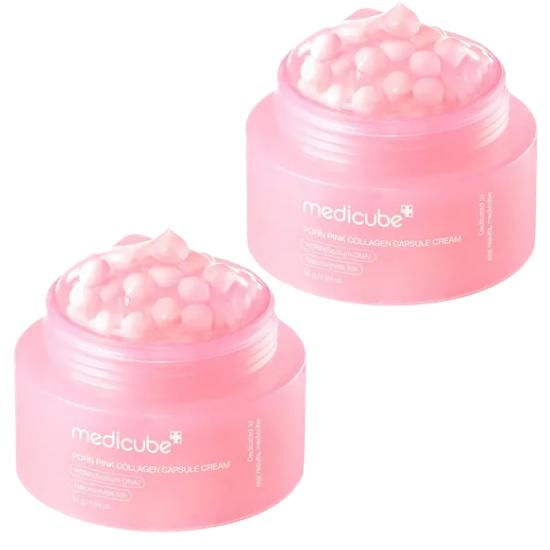 MEDICUBE PDRN Pink Collagen Capsule Cream Firming Anti-Aging Moisturizer 55g | 1pc / 2pcs