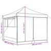 VidaXL Tente de réception pliable escamotable avec 4 parois latérales, tente, tente à auvent, auvent de gazebo, tente 4004928
