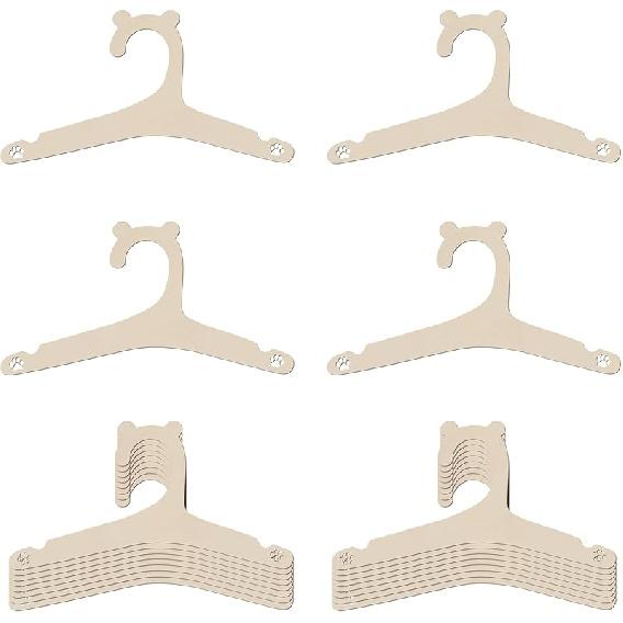 20 Packs Wooden Baby Hangers for Clothes, 9 Inch Wood Newborn Baby Girl Boy Hangers for Nursery Cute Kids Toddlers Children Infant Hanger for Baby