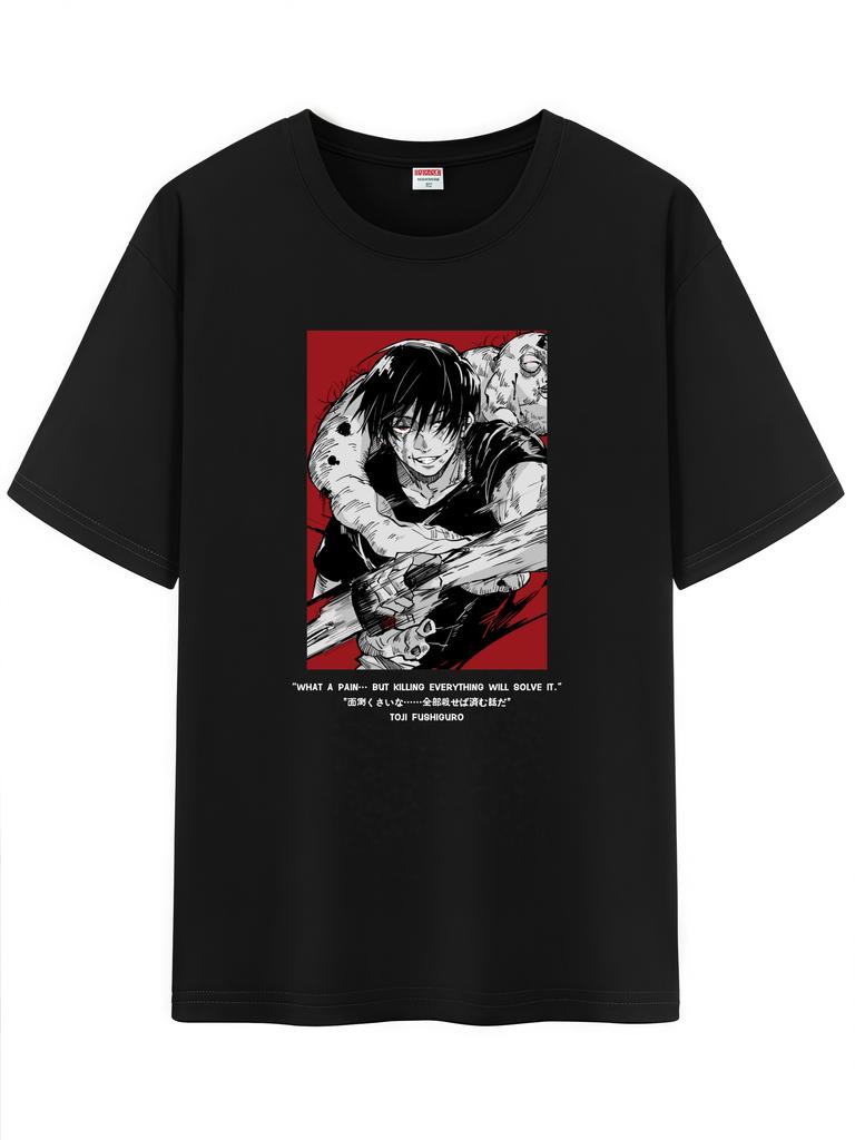 2026 New Unisex Japanese Anime JJK Pattern TShirt Jujutsu Kaisen Character Gojo Graphic Short Sleeve Regular Fix Tee Shirt