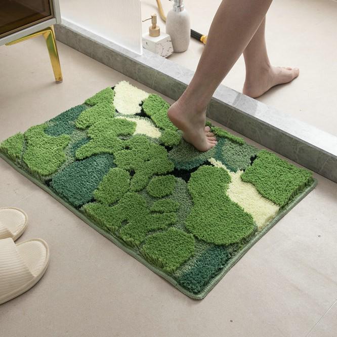 

Green Moss 3D Soft Pile Bedroom Floor Mat 40x60CM