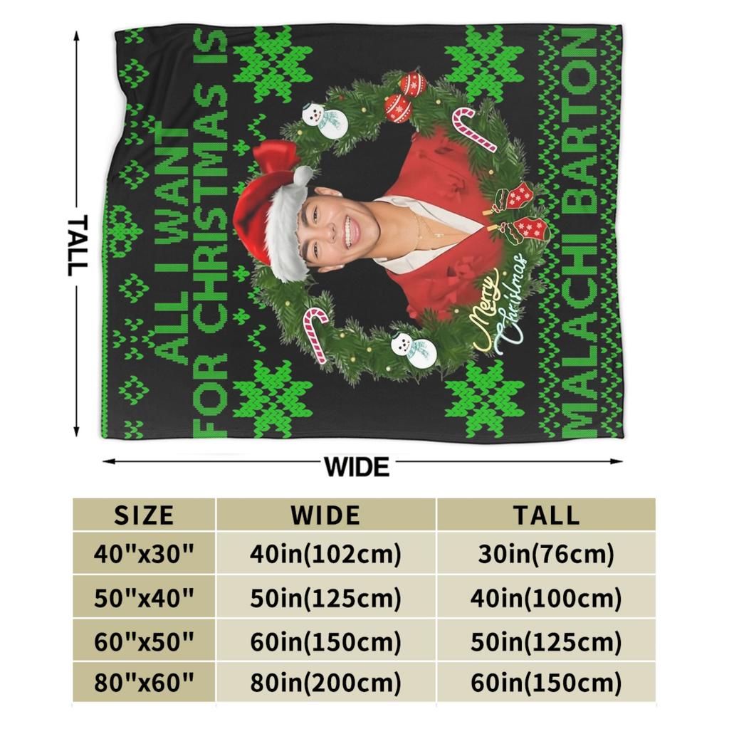 Malachi Barton Throw Blanket for Couch  Fuzzy Soft Plush Blanket 50x60 Inch Multi-size Bedspread for All Seasons