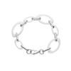Bracelet - LOVA - Fancy - White Ceramic - Steel - Silver