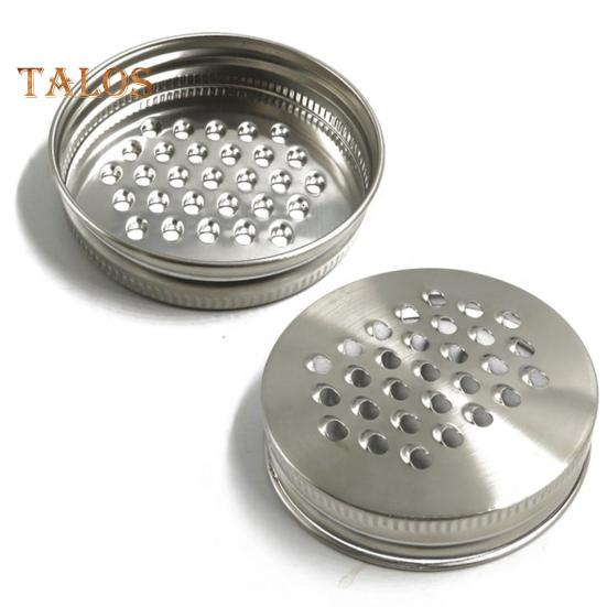 1/2Pcs Mason Jar Grater Lid for Regular Mouth Jar Easy To Carry Store Rust-Resistant Stainless Steel Strong Wear Resistance Multipurpose Canning Lids