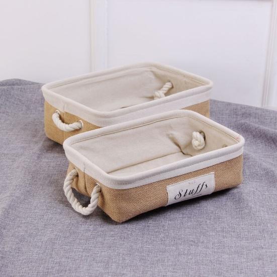 Boho Aufbewahrungskorb Minimalistischer Stoff-Aufbewahrungskorb mit Griffen Schreibtisch-Organizer für Snacks Haarschmuck Schmuck Schlafzimmer Kinderzimmer Wohnzimmer