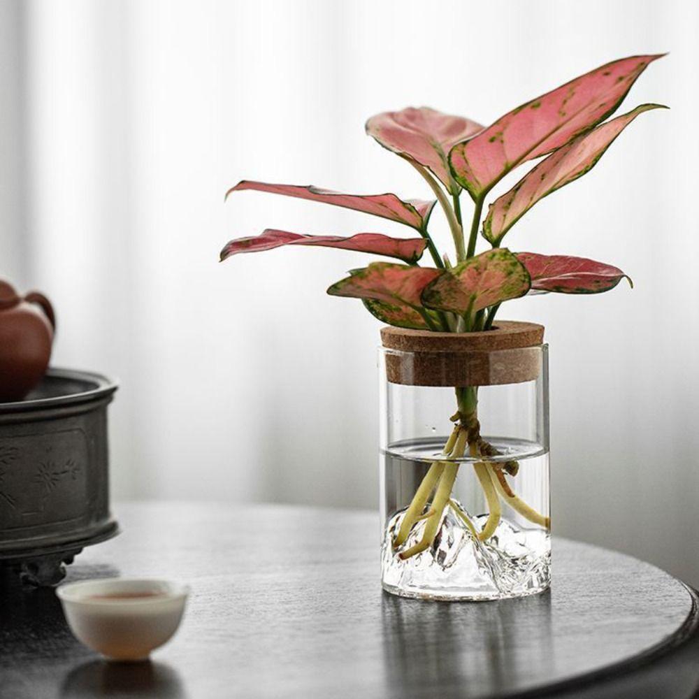 Thickened Flower Vase Transparent Mountain Viewing Bottle Hydroponic Flower Holder  Home