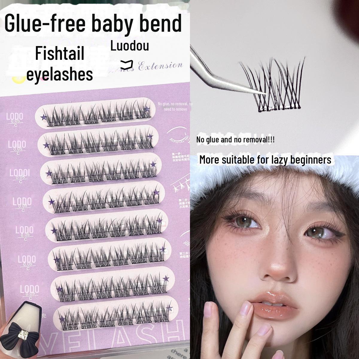 

Самоклеящиеся накладные ресницы Luodou White Moonlight — не вызывают аллергии, не содержат клея, подходят для новичков