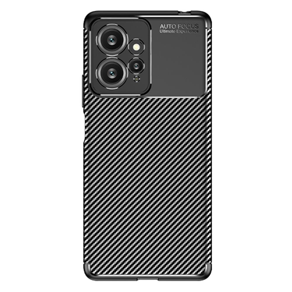Für Xiaomi Redmi Note 12 4G Handy TPU Hülle Kohlefaser Textur Anti-Sturz Schutzhülle