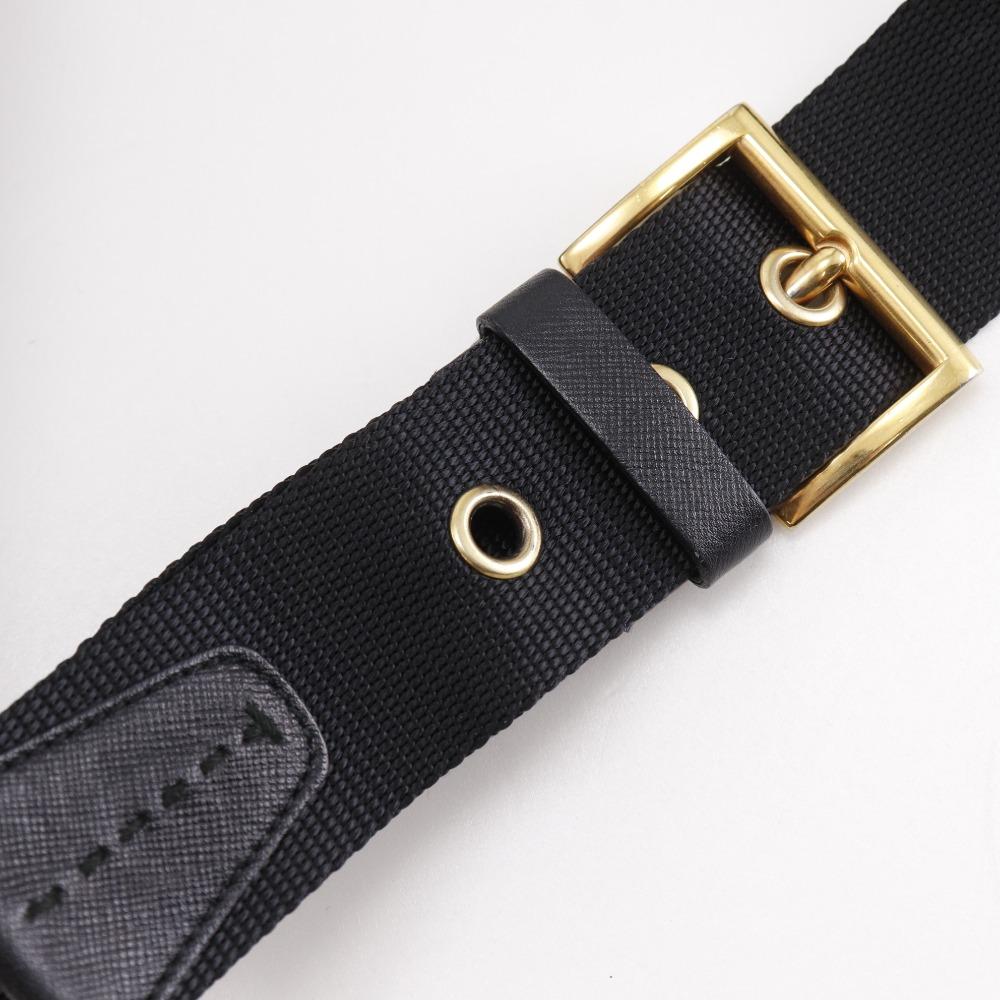 Prada Shoulder Bag Black Nylon Women Used