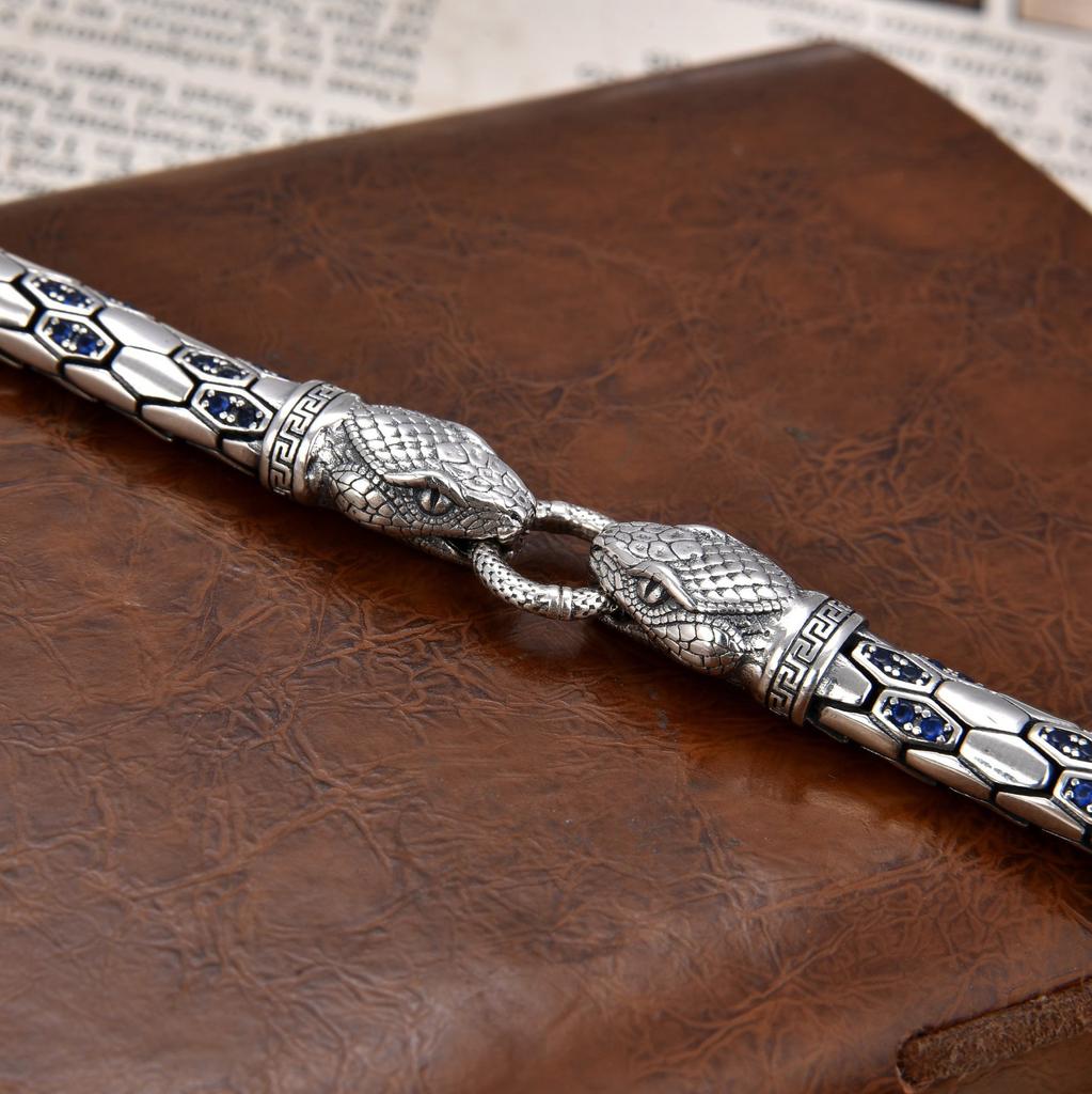 Bracelet Fashion Personality Fashion Retro Style Snake Pattern Chain Men's and Women's Senior Design European and American Trendy Jewelry 2026