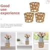Happyyami 4pcs Wicker Woven Cup Holder Rattan Drink Glass Cup Holder Bottle Cover Rattan Vase Cover Sleeve Chic Rustic Table Centerpiece Decor for