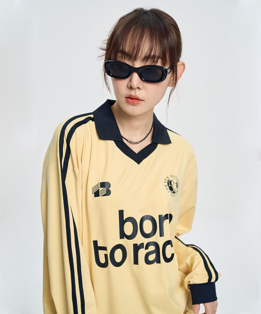MOO Bone Track Long Sleeve Football Jersey - White