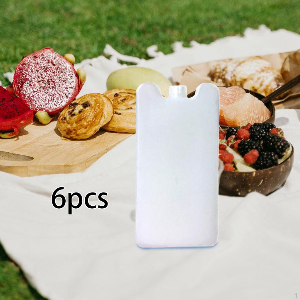 6 Ice Packs for Coolers Portable Freezer Blocks And Outdoor Activities