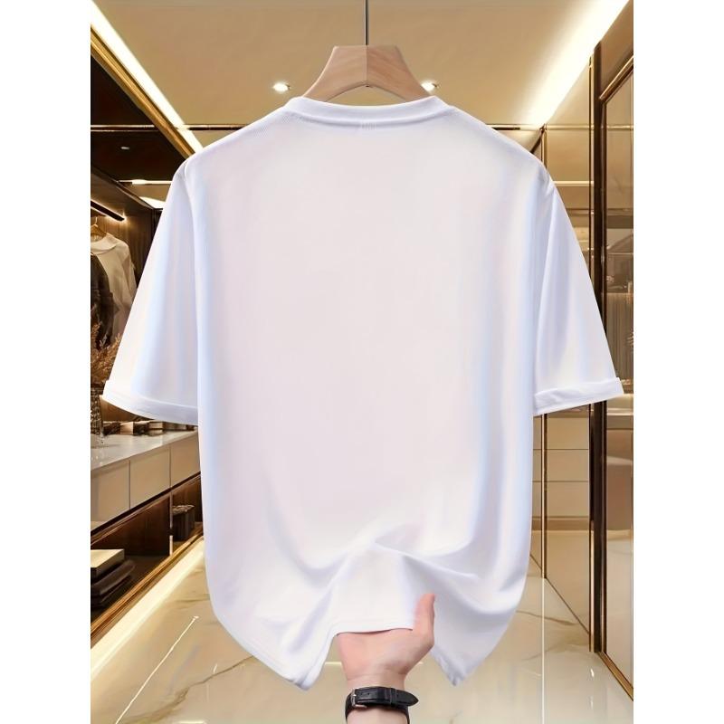 European Size Men'S Casual Sailboat Patterned Summer T-Shirt - Lightweight And Breathable Round Neck Short-Sleeve Tee, Perfect for The Beach