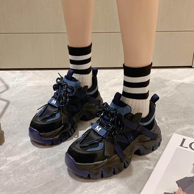 

Dad shoes women s spring and autumn velvet warm thick soles show feet small shoes versatile casual sports shoes increase height 40