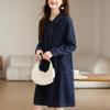 Women's Loose-Fit Long-Sleeve Denim Shirt Dress - Spring/Autumn 2024 Collection