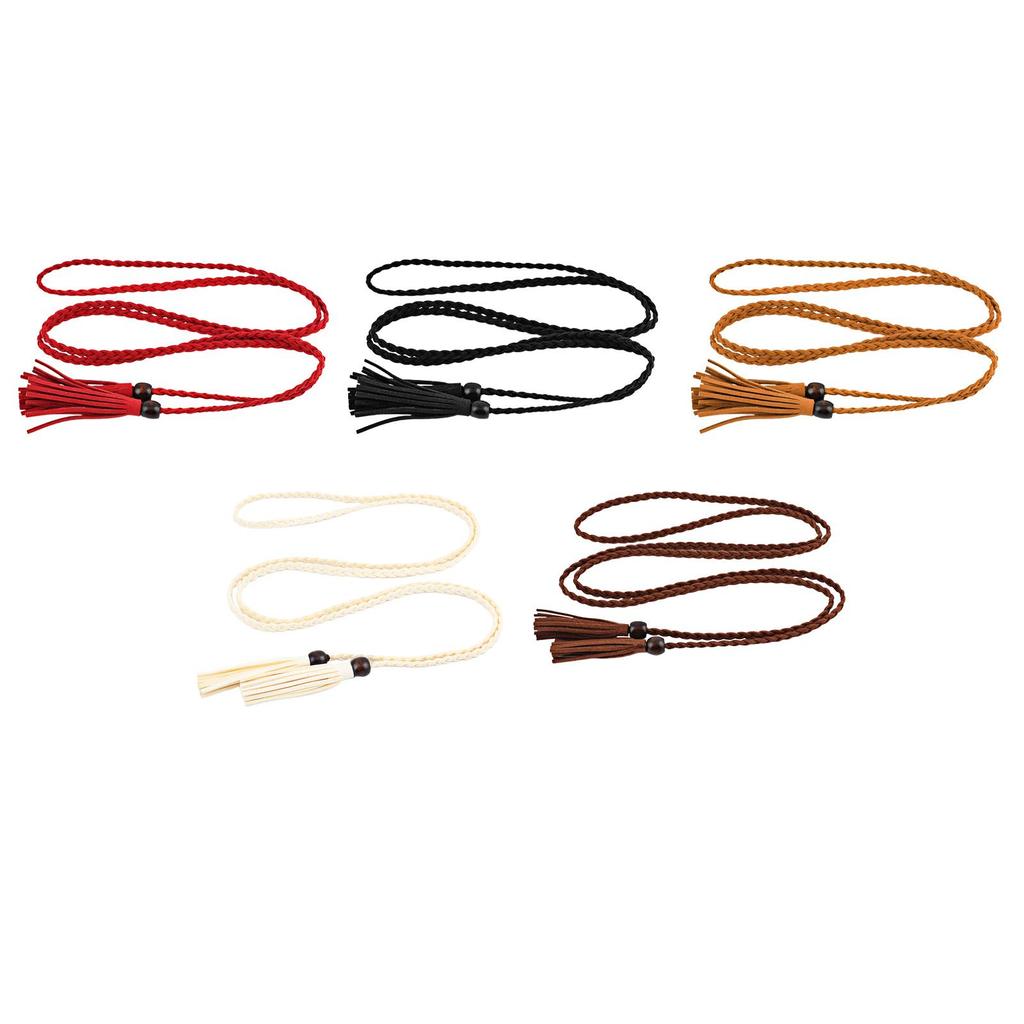 Tassel Waist Belt Waistband, Vintage Style, with Bead, Narrow Accessories
