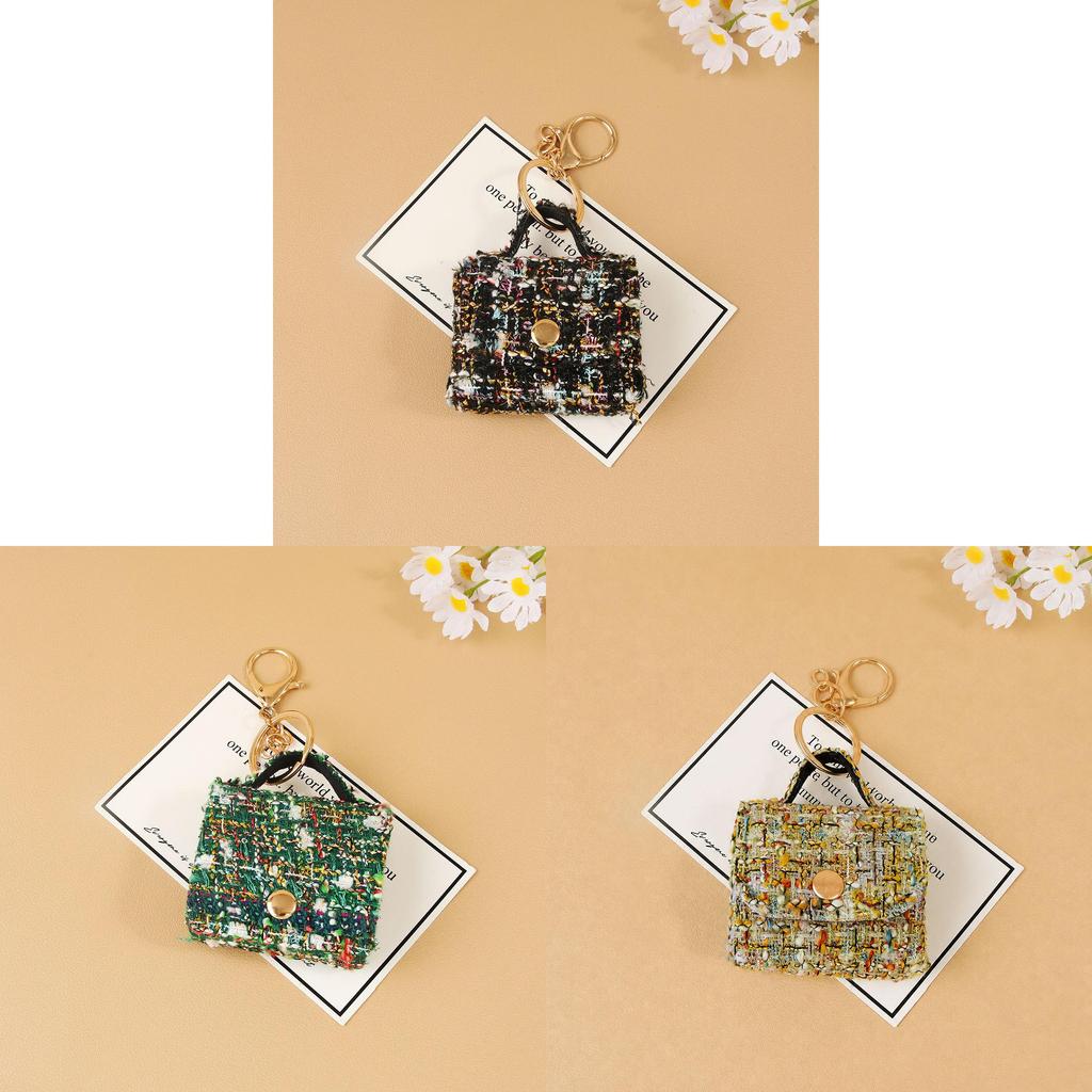 Stylish Mini Bag Keychain With Fabric Material For Fashionable Commuters
