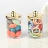 1/2/3pcs Cotton Swab Ball Pad Holder 10 Oz Qtip Apothecary Jar Clear Storage Box Makeup Organizer, Bathroom Containers Dispenser