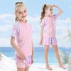 Nome prodotto rivisto: "Costume da Bagno Due Pezzi Zhuoyue 2026 a Manica Corta per Bambine, Età 3-6 Anni – Con Pantaloncini per Bambini"