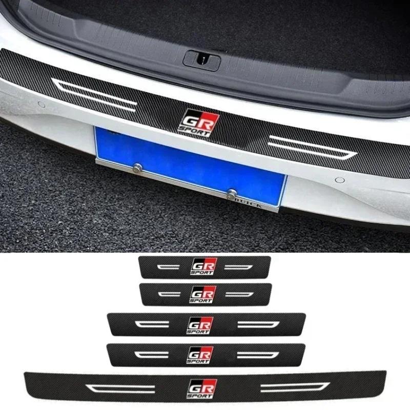 5 Pezzi per Toyota GR Sport Gazoo Racing Corolla Prius CVBTU7 Camry Yaris Hilux Adesivo Protezione Battitacco Auto Decalcomanie Paraurti Posteriore