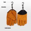 Heat Resistant Gloves For Industrial Work Camping With Leather Palms Flame Resistant Lining High Temperature Protections