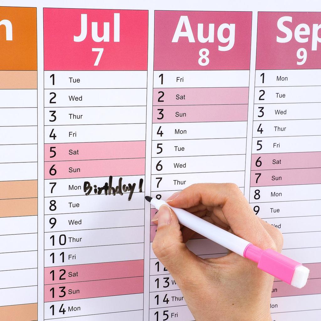 2026 Dry Erase Wall Calendar Large 12-Month Planner Thick Paper Agenda for Home Office School, Family Student Decor & Planning