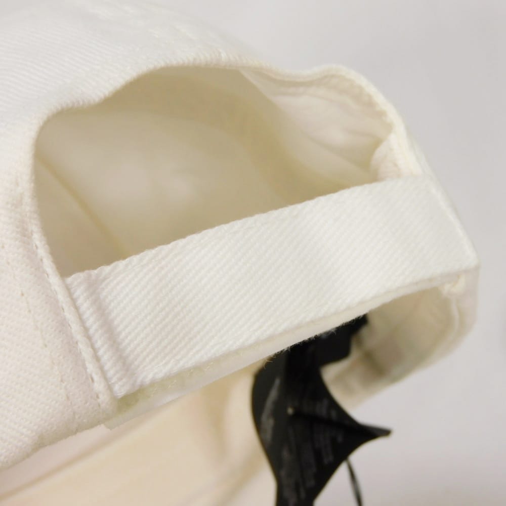 Used 11221 Logo Visor Cap 531588 410B2 9060 7919 L 23.2" Black Baseball Cap with Velcro and Cotton Fits White Men's